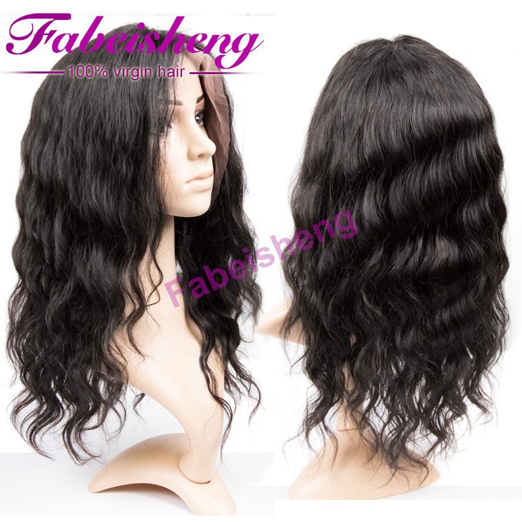 FBS Brazilian full lace human hair wigs 6A grade natural wave alibaba express in spanish 