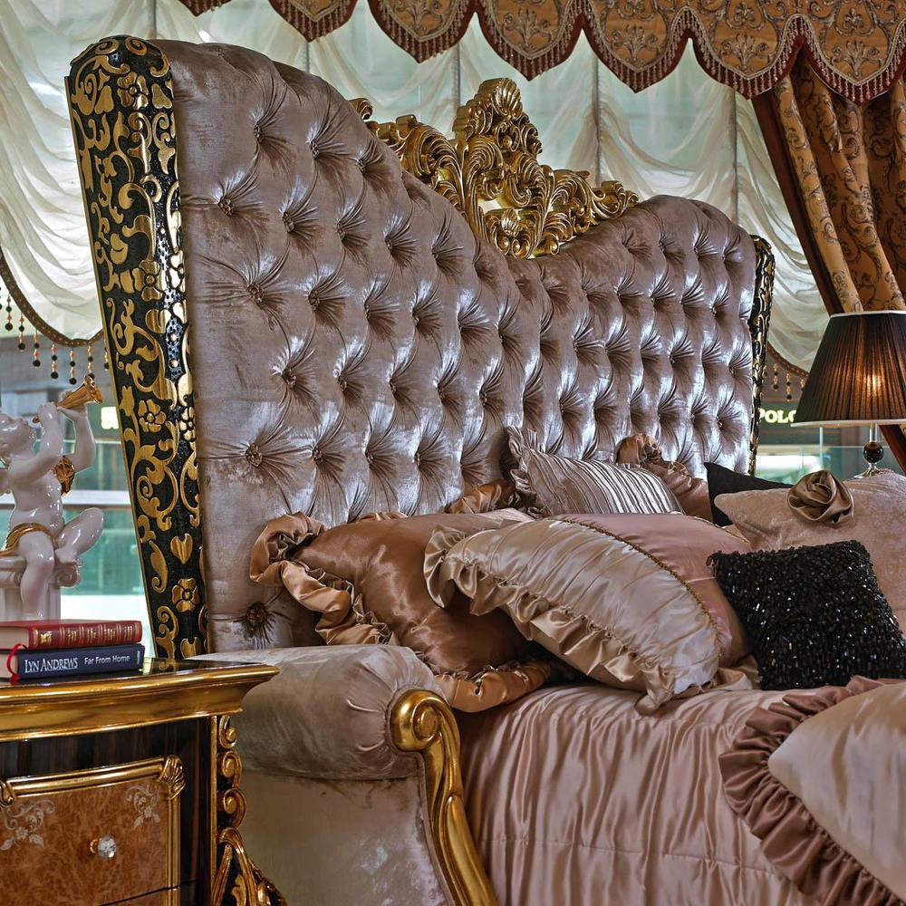 0061 luxe royal style dubaï vanity design chambre set, main craved ...