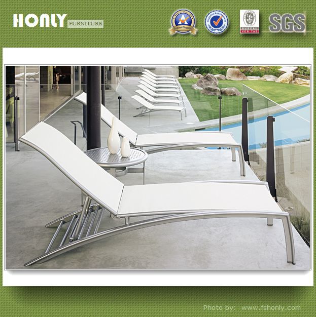 Aluminum outdoor beach sunbed