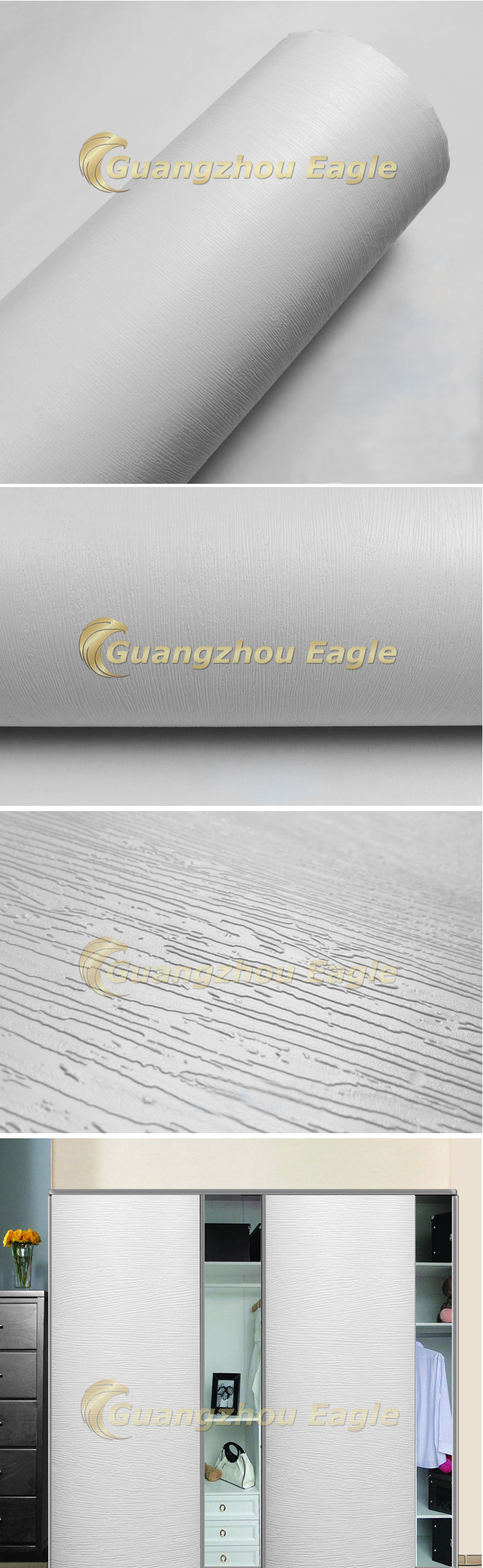 Texture Laminate Kitchen Cabinet Wrap Self Adhesive Wallpaper Wall Paper Furniture Sticker Vinyl Wood Grain PVC Film For Sale
