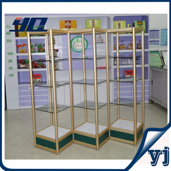 Retail Shop Aluminum Extrusion Display Showcase Glass Display