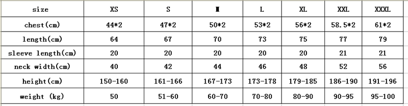 eu t shirt size chart