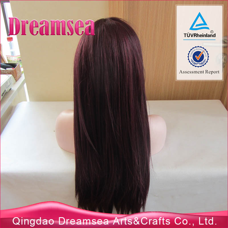 未処理のインドの毛自然なヘアライン赤ん坊の毛の漂白された結び目人間の髪の毛のフルレース前髪とウィッグ問屋・仕入れ・卸・卸売り