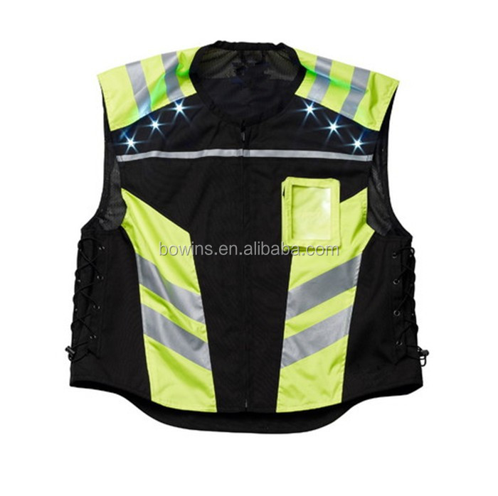 Wholesale reflective LED motorcycle vest