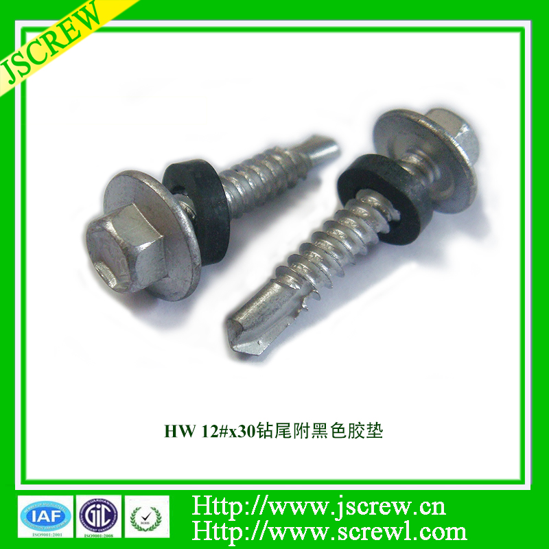 Hot Dip Galvanized Sheet Metal Hex Head Self Drilling Roofing Screws With Epdm Washer Buy 8451