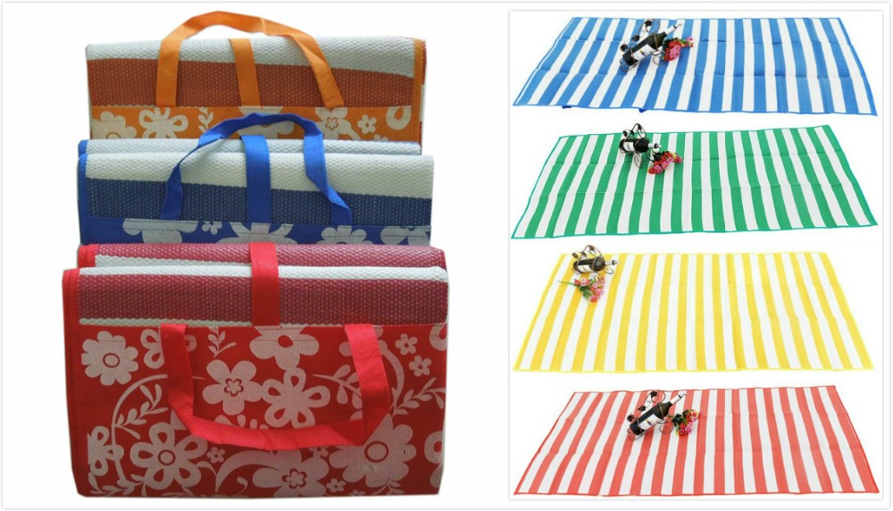 Znz Inflatable Beach Mat Folding Plastic Beach Mat Roll Up Beach Mat