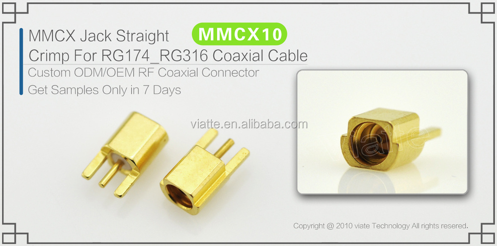 高品質のbncjack/mmcxメスjack/rg316_rg174メス圧着同軸ケーブルのコネクタのための仕入れ・メーカー・工場