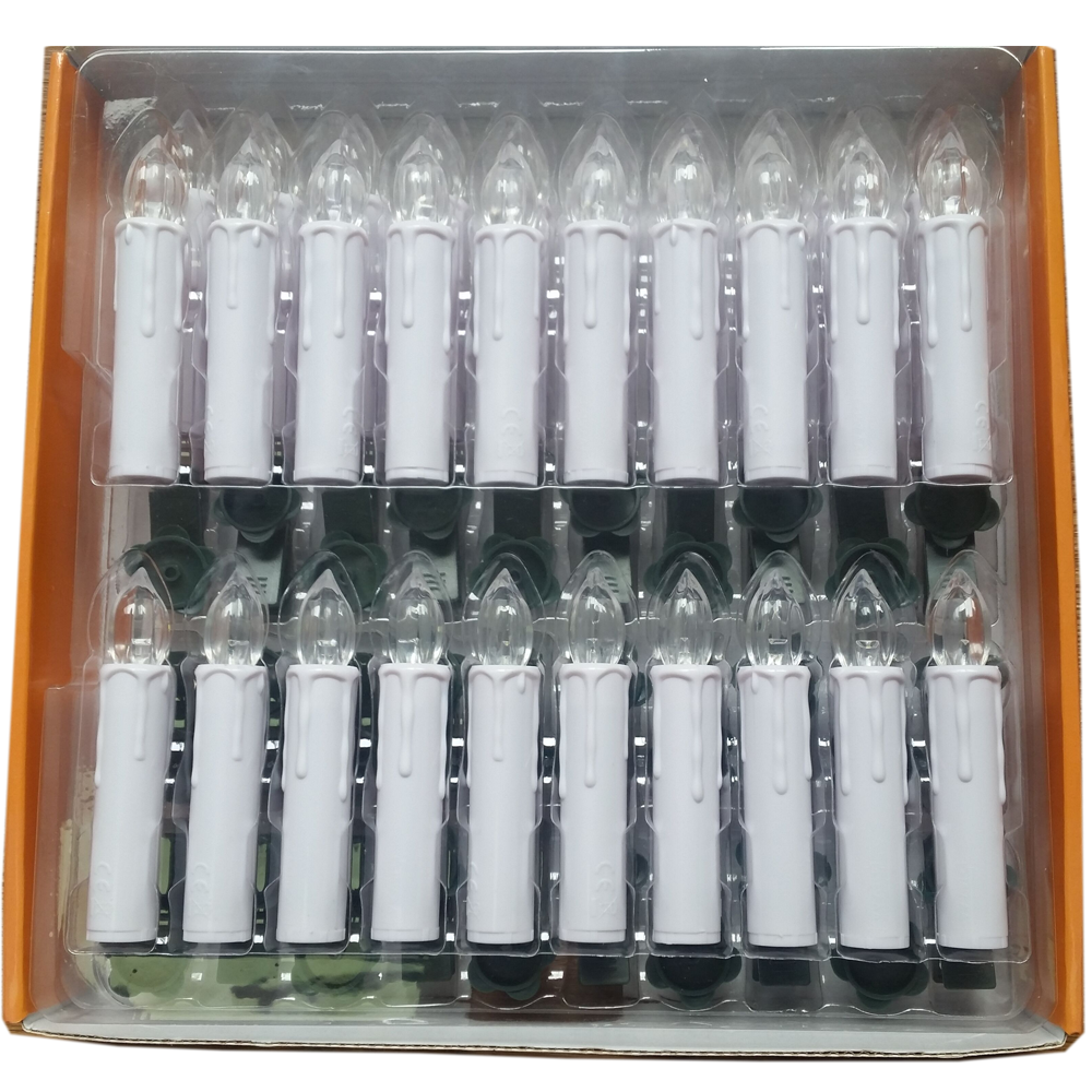 Aaa/aa Battery Operated Quality Small Taper Candles Clipon Christmas