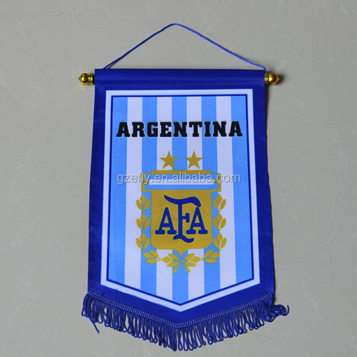 カスタム設計のサッカーチームアルゼンチン装飾バーのペナント問屋・仕入れ・卸・卸売り