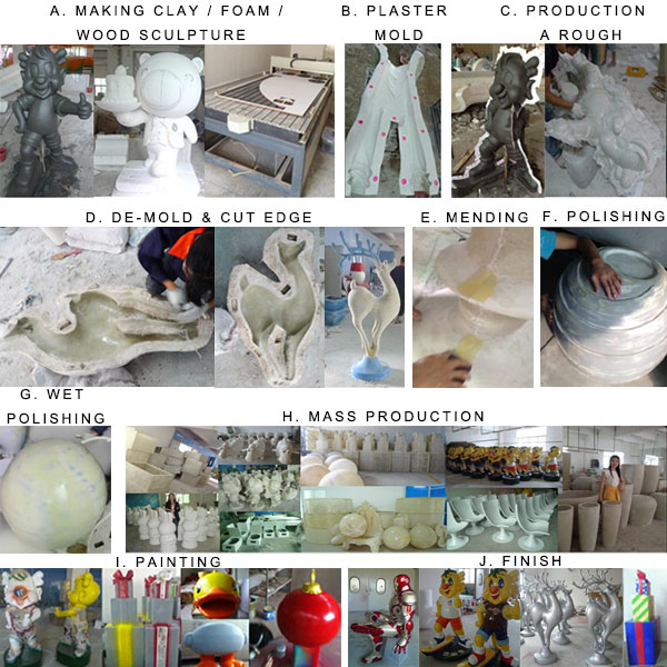 ファイバーグラス彫刻/付彫刻アートかわいい動物の形仕入れ・メーカー・工場