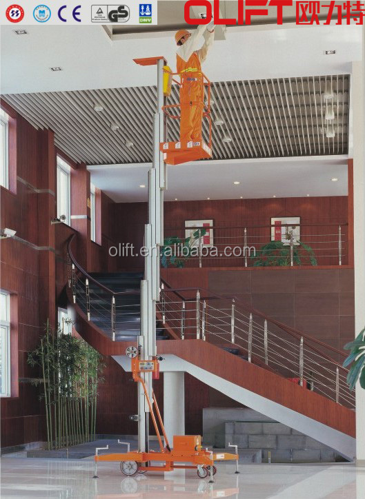 Electric aluminium work platform with one mast with logo.jpg