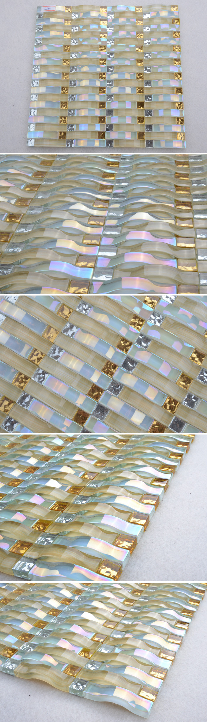 Gt010 wand mosaikkunst/glasmosaik für küche fliesen weiÃ/glas ... Ziegel wand im küche