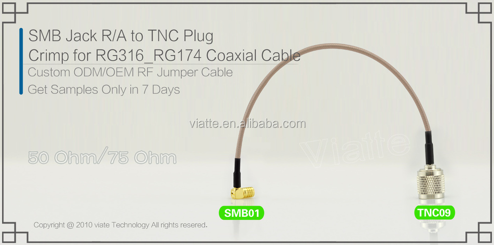 Smbジャック/femaler/aにtncplug/rg316_rg174オス圧着同軸コネクタのための仕入れ・メーカー・工場