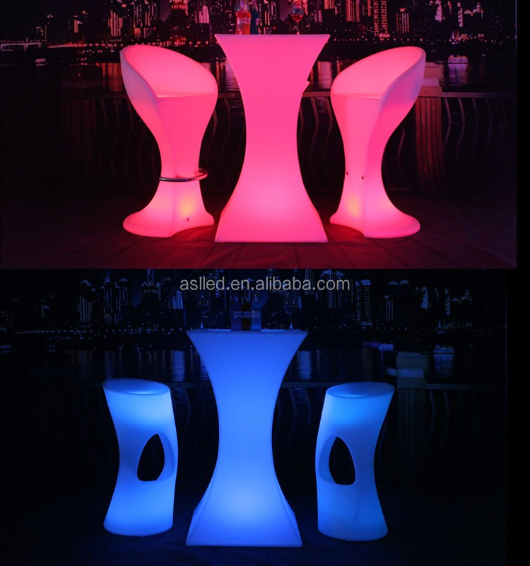 2014熱い販売A60110 rgb色を変更するpeプラスチック照明アップledバー家具セット仕入れ・メーカー・工場