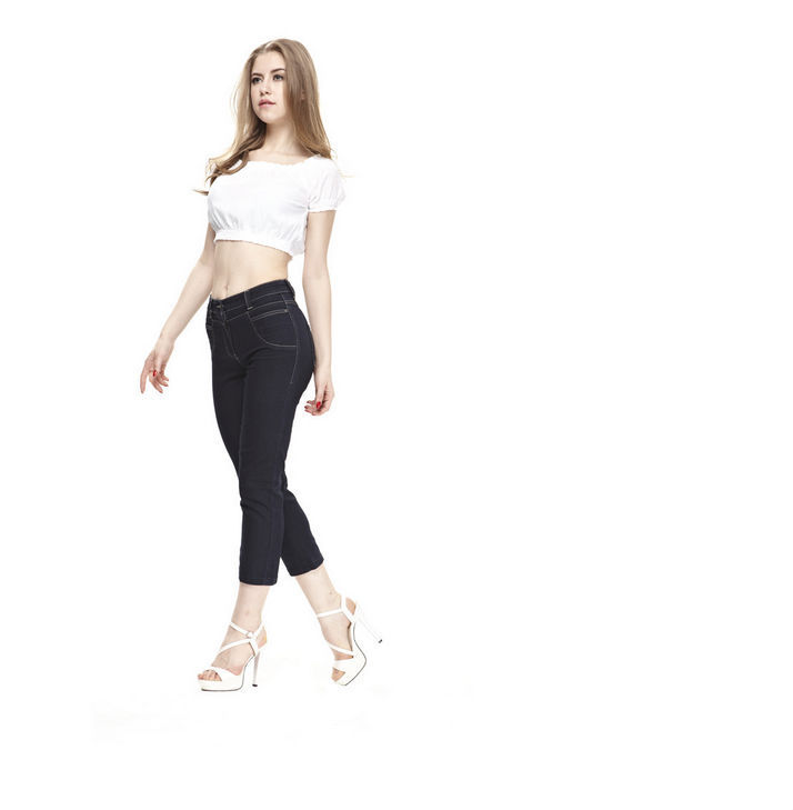 ジッパー式skinnies伸縮性のあるデニムパンツ女性の黒のセクシーな女性のジーンズのジーンズの最新デザイン卸売アラカルトアイドルジーンズ仕入れ・メーカー・工場