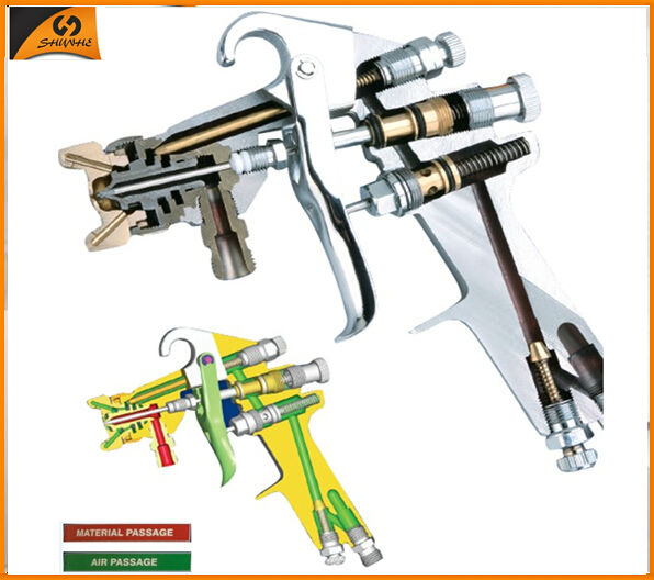 2014 hot chrome paiting machineclear plastic lollipop sticks double nozzle spray gun