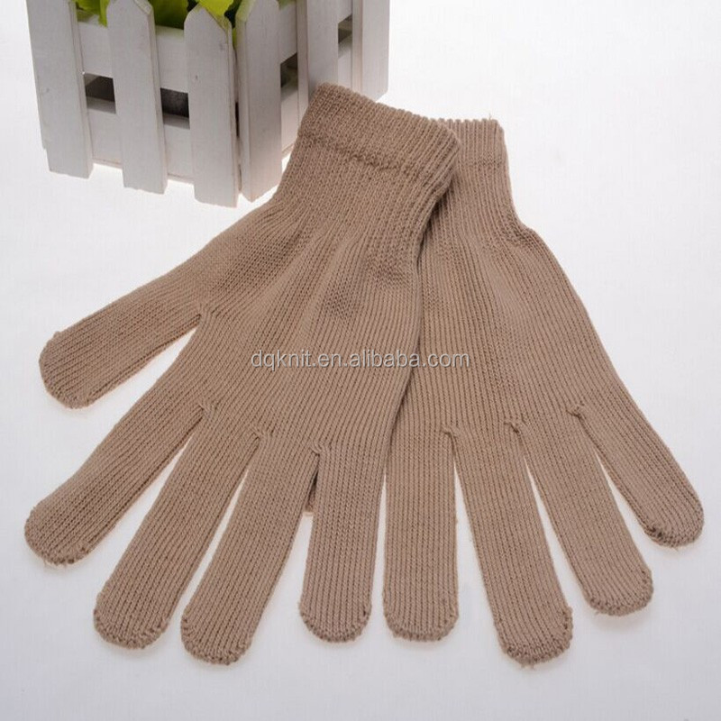 冬暖かい2015plyester手袋を編んだ仕入れ・メーカー・工場