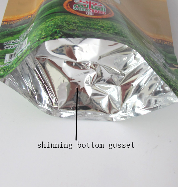 aluminum foil stand up tea bag packing