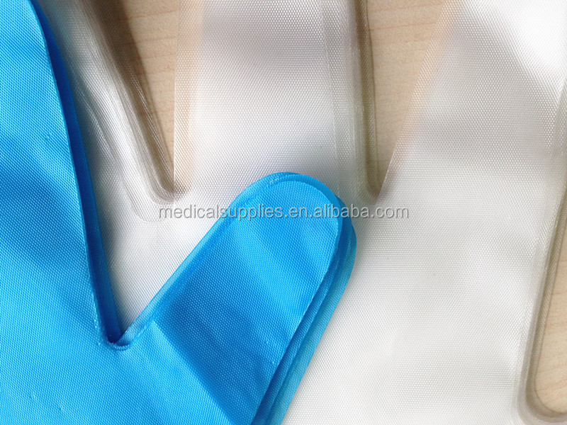 青使い捨てldpe/hdpe/peプラスチック製手袋、 cpeの手袋問屋・仕入れ・卸・卸売り