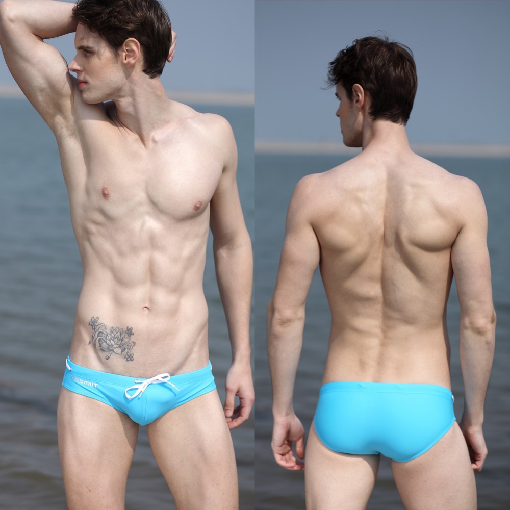 Nude gay brunette men