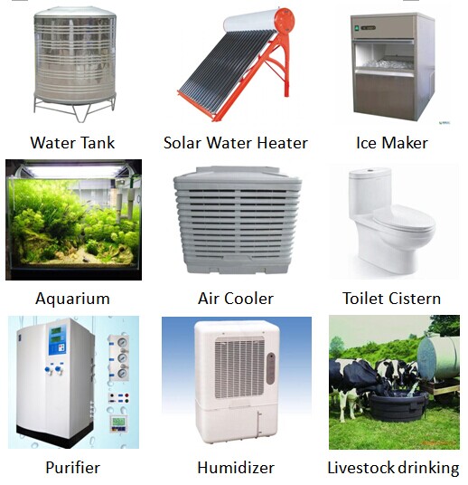 1/2" Small Mechanical Plastic Float Valve for water tank, humidifier, evaporative cooler, incubator, gardening, livestock