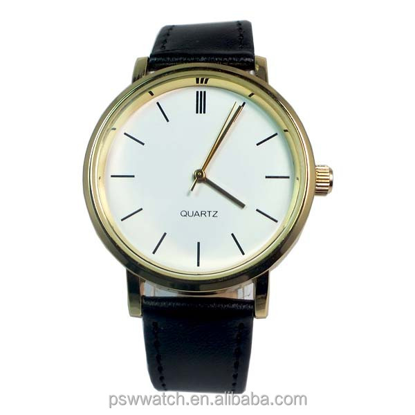 2015 alibaba express genuine leather watch wristwatch for men