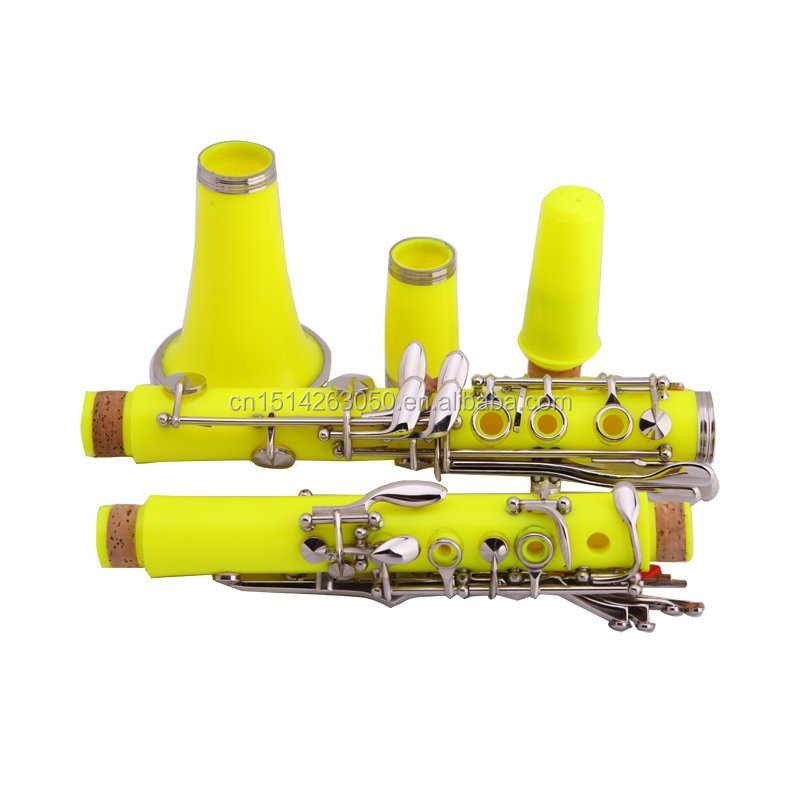 17キークラリネット木管楽器、 Absニッケルシルバーキー、 黄色クラリネット仕入れ・メーカー・工場
