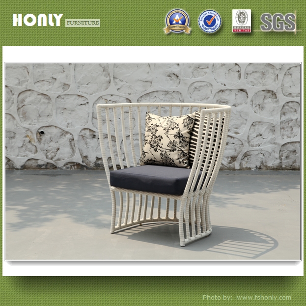Factory supplier white modern design wicker outdoor chair