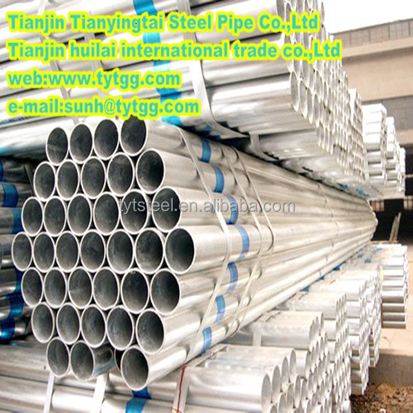 High quality!!Tianyingtai 0023ERW galvanized /hot diped steel round pipe!!