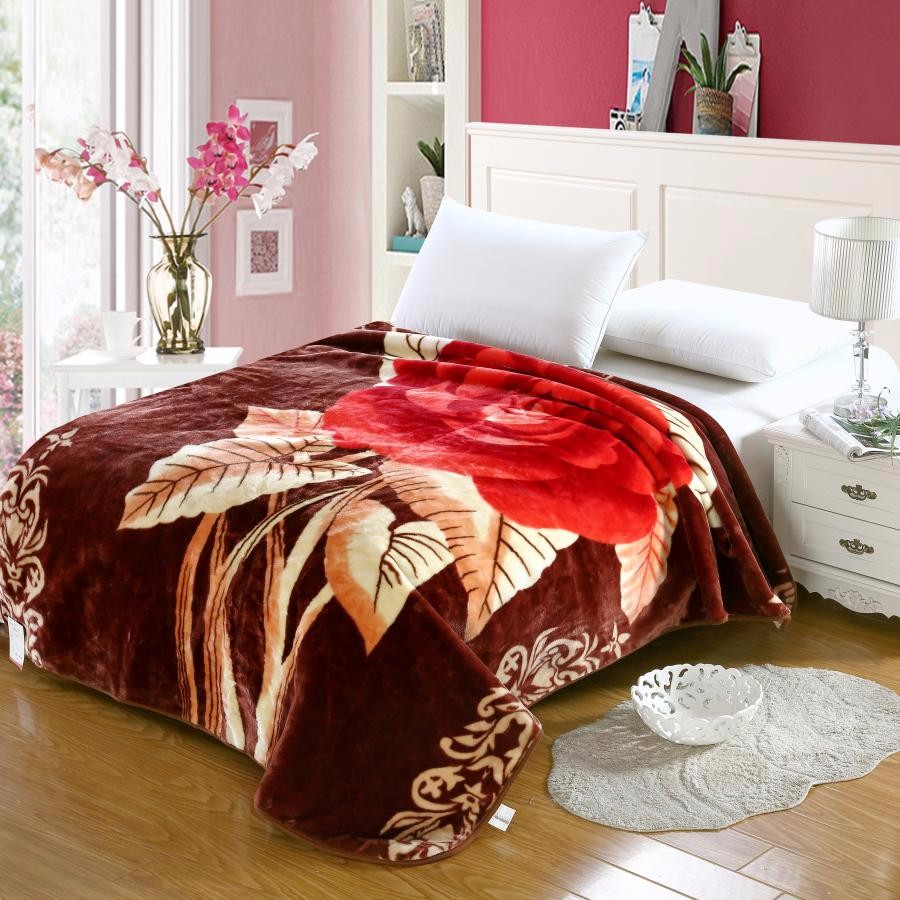 Wholesale China Blankets 100 Polyester New Design Raschel Blanket