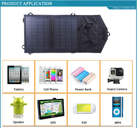 Mobile Solar Power 10w Portable Phone Charger Sunpower Folding Solar