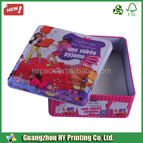 high quality custom logo printed tin candy box