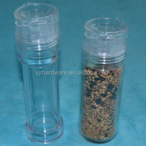 plastic pepper grinder with 100ml glass bottle