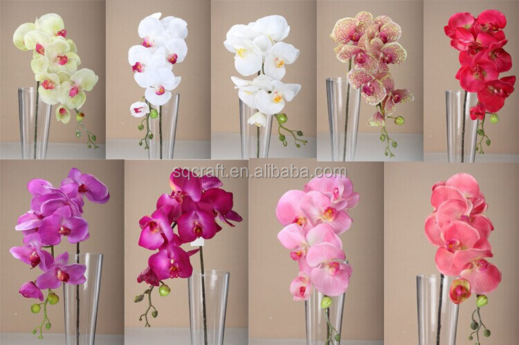 9色選択- 工場15ヘッド卸売人工花のコチョウラン2小枝蝶蘭の花家の装飾のための問屋・仕入れ・卸・卸売り