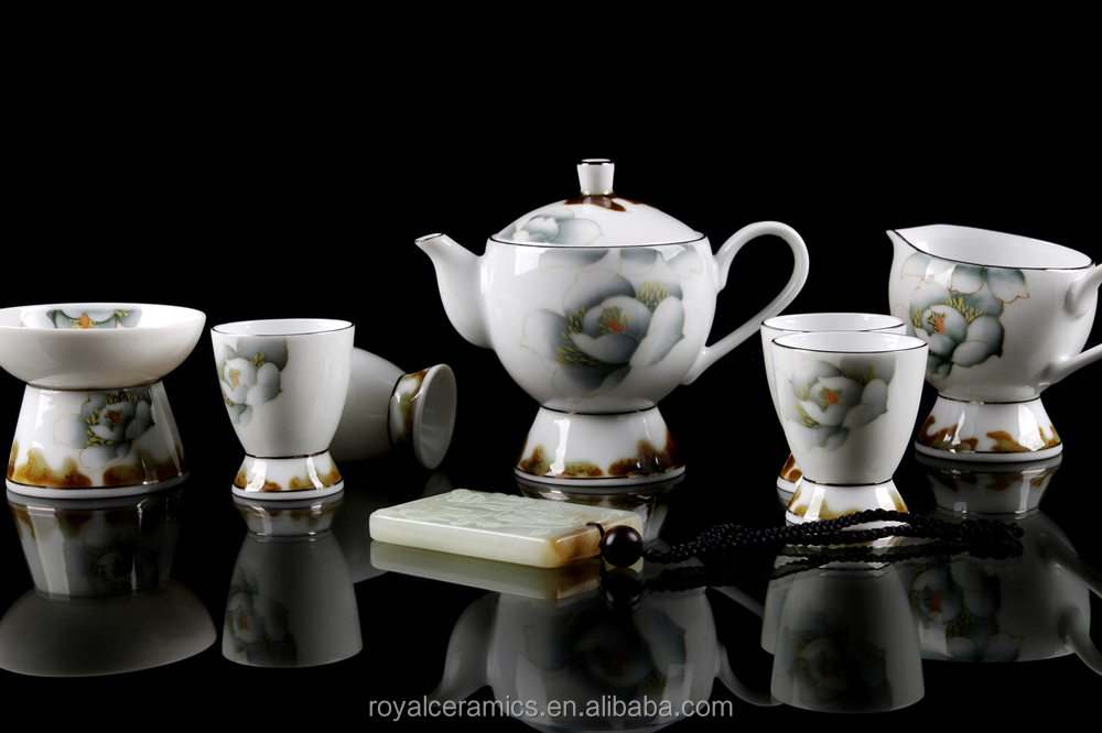 最新の製品手塗り2015underglazed8個スーパーホワイト細かいporcelalinお茶セット仕入れ・メーカー・工場