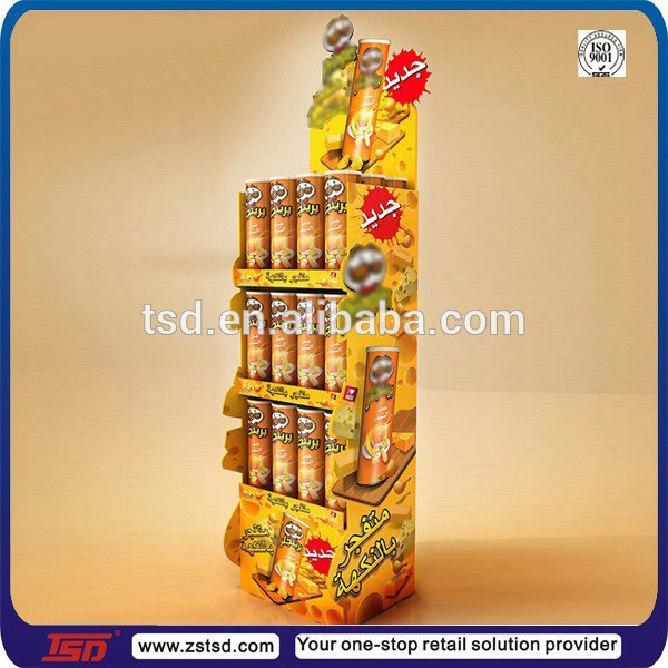 Tsdc449 Retail Corrugated Cardboard Display For Potato Chip/potato