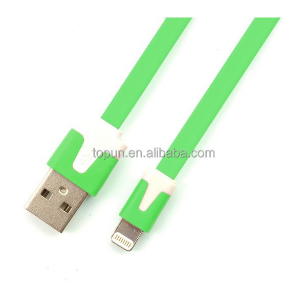 For Apple iPhone 5 5S 5C Flat Noodle USB Sync Data Charging Charger Cable Cord問屋・仕入れ・卸・卸売り