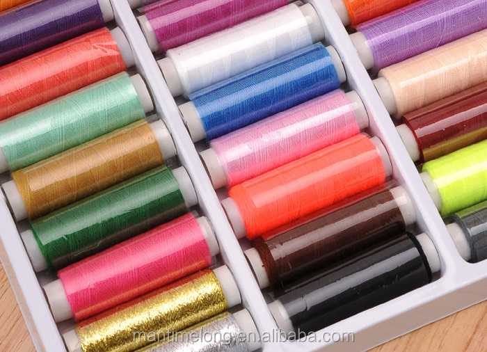 個39164ヤード色縫製繊維混合色のスレッドのスプールキットセット仕入れ・メーカー・工場