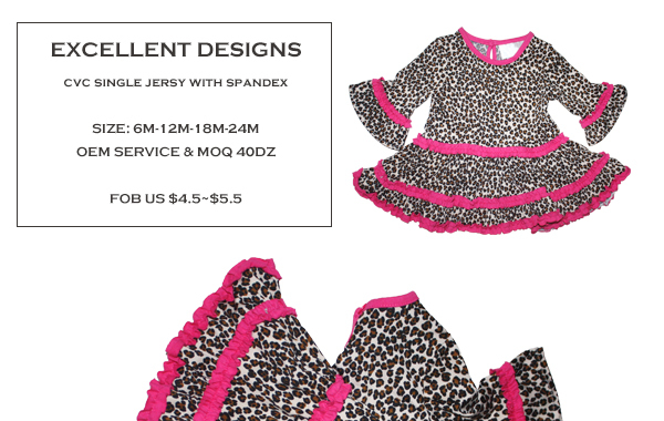 最新の夏のスタイル卸売ブティックヒョウ小さな赤ちゃんのかわいいデザインのドレス仕入れ・メーカー・工場