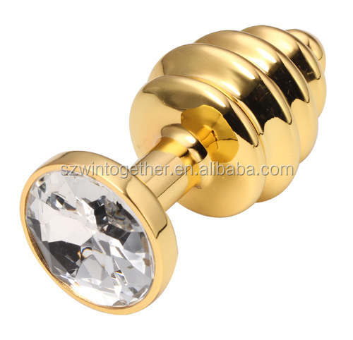 Metal Gold Screw Butt Plug Steel Lockable Butt Plug Buy Steel