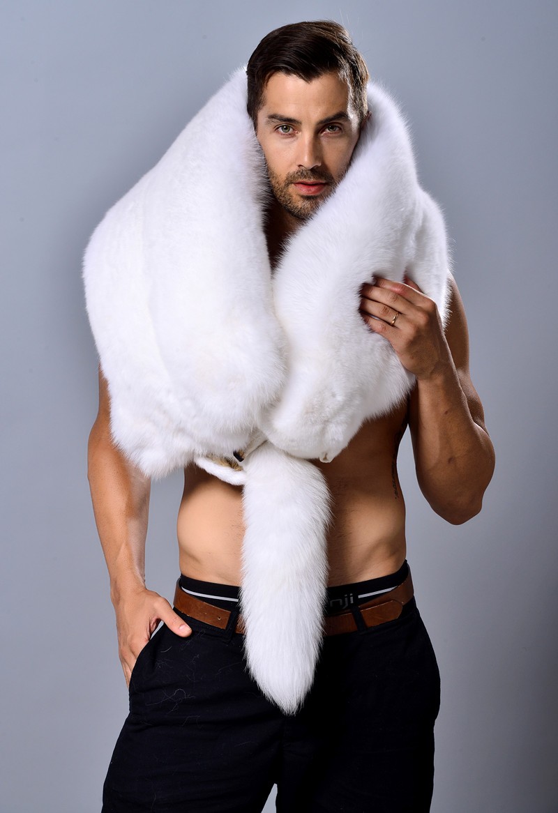 全体スキンリアル白キツネの毛皮のスカーフ暖かい冬のファッションキツネの毛皮のショール仕入れ・メーカー・工場