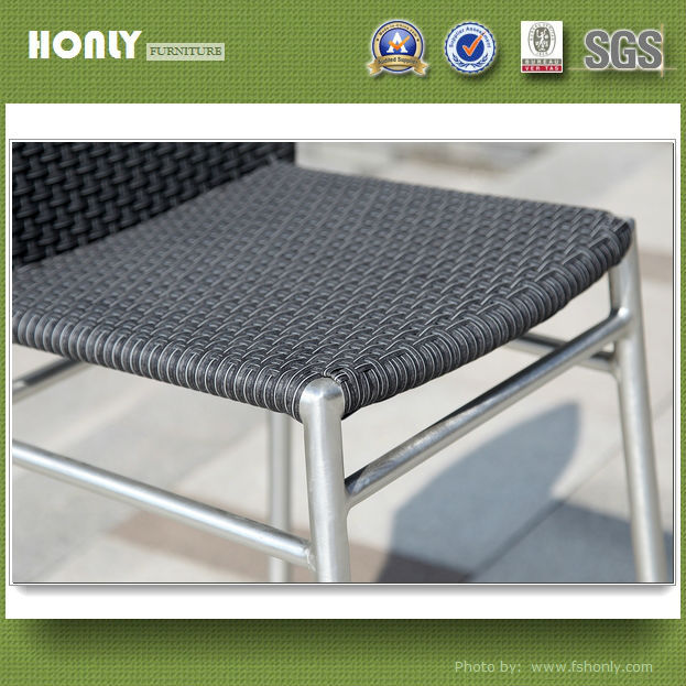 Stackable rattan commercial bar stool high chairs