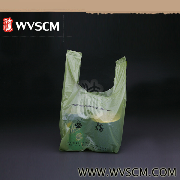 compostable corn starch t shirt garbage bag