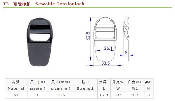調整可能なプラスチック製のラダーロックのバックルウェビング用仕入れ・メーカー・工場