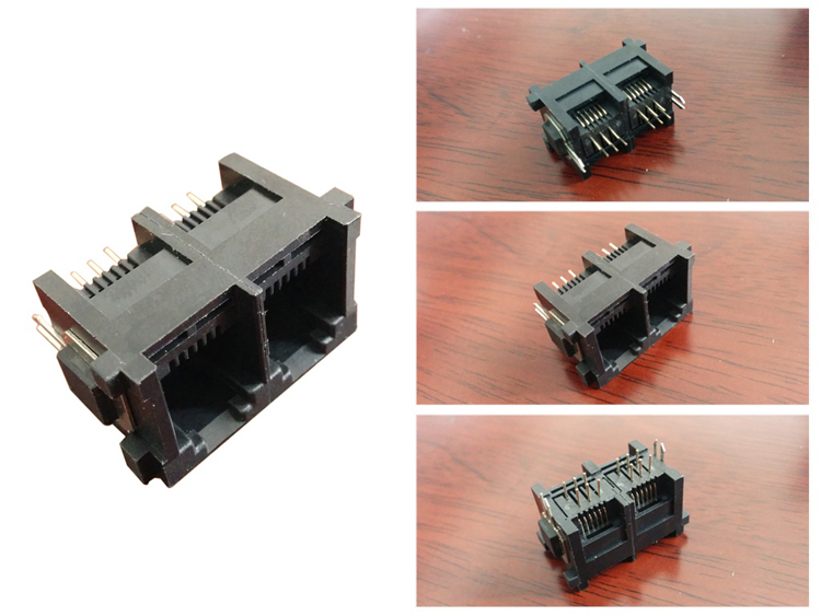 1x22ポート6p2crj11pcbジャックブラック仕入れ・メーカー・工場