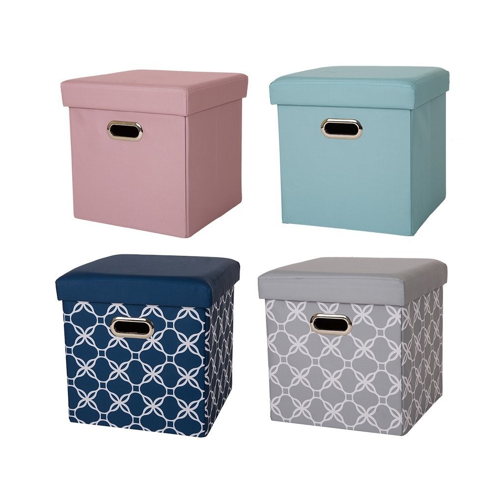 Toys storage organizer foldable box with lid storage box chair, View