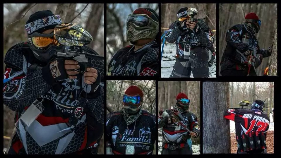 カスタム昇華ペイントボールジャージ制服でパッド仕入れ・メーカー・工場