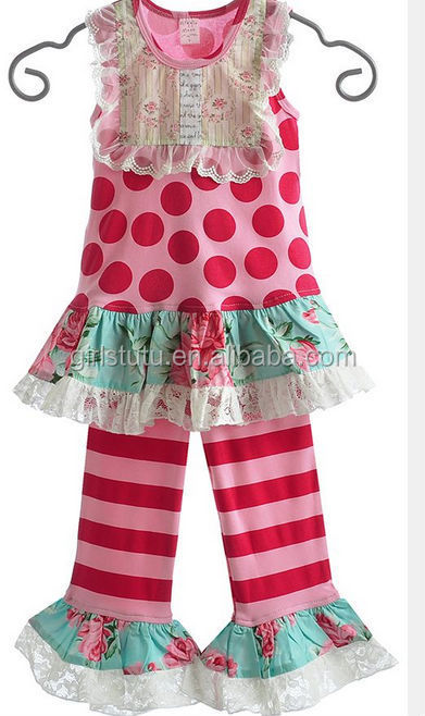 卸売カスタムの服の女の子の服の長いスリーブピンクミニーマウスクリスマスドレスセット付きチュニックフリルパンツの衣装問屋・仕入れ・卸・卸売り