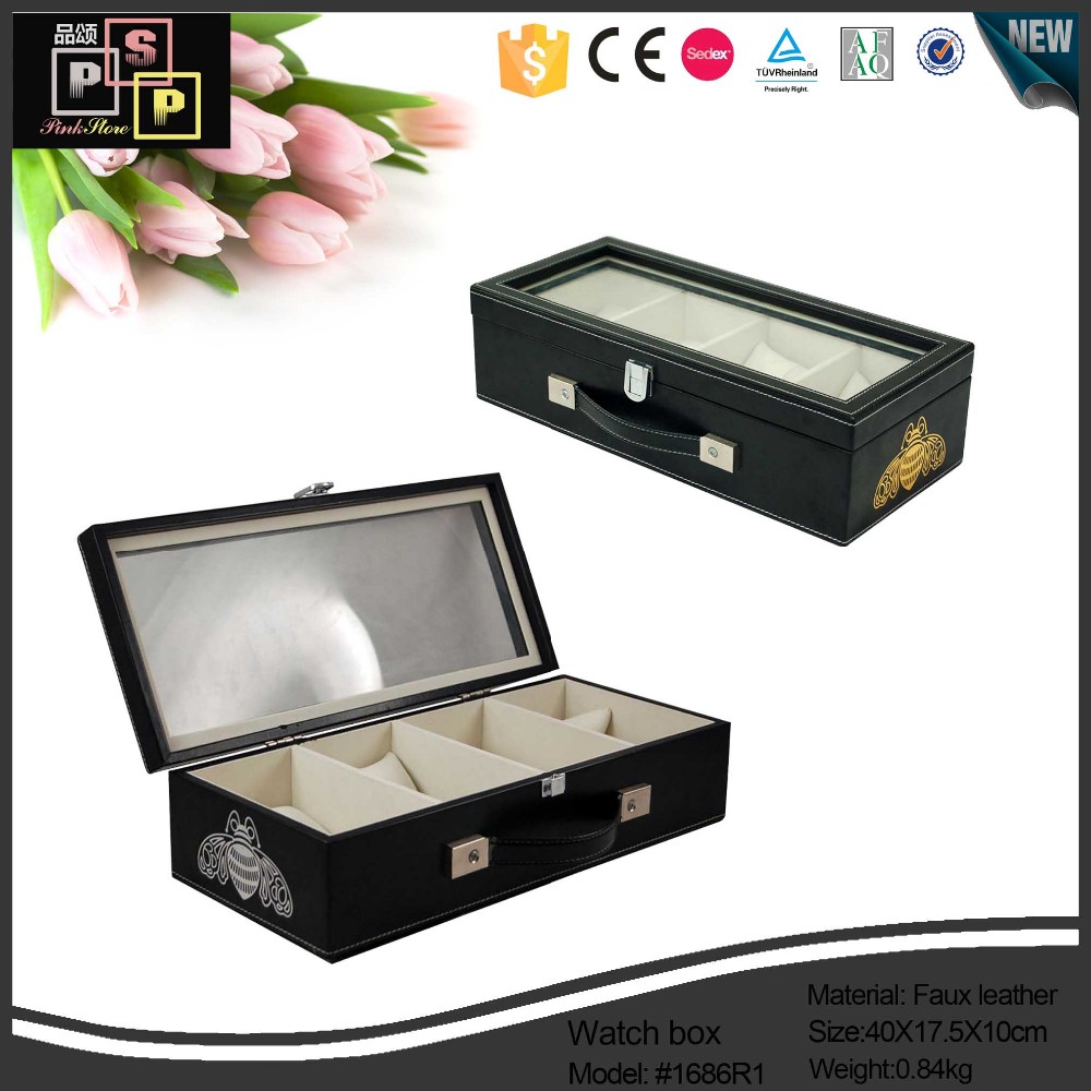 personalized luxury traveling wooden watch display box