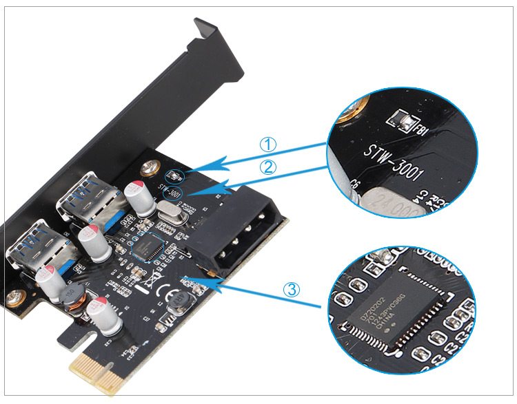 5Gbpsの,最大2014の新製品PCI-E USBへ3.0カード仕入れ・メーカー・工場